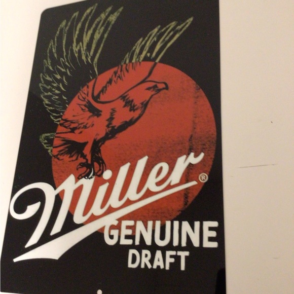 Miller Genuine Draft Eagle beer metal display sign - Picture 3 of 5
